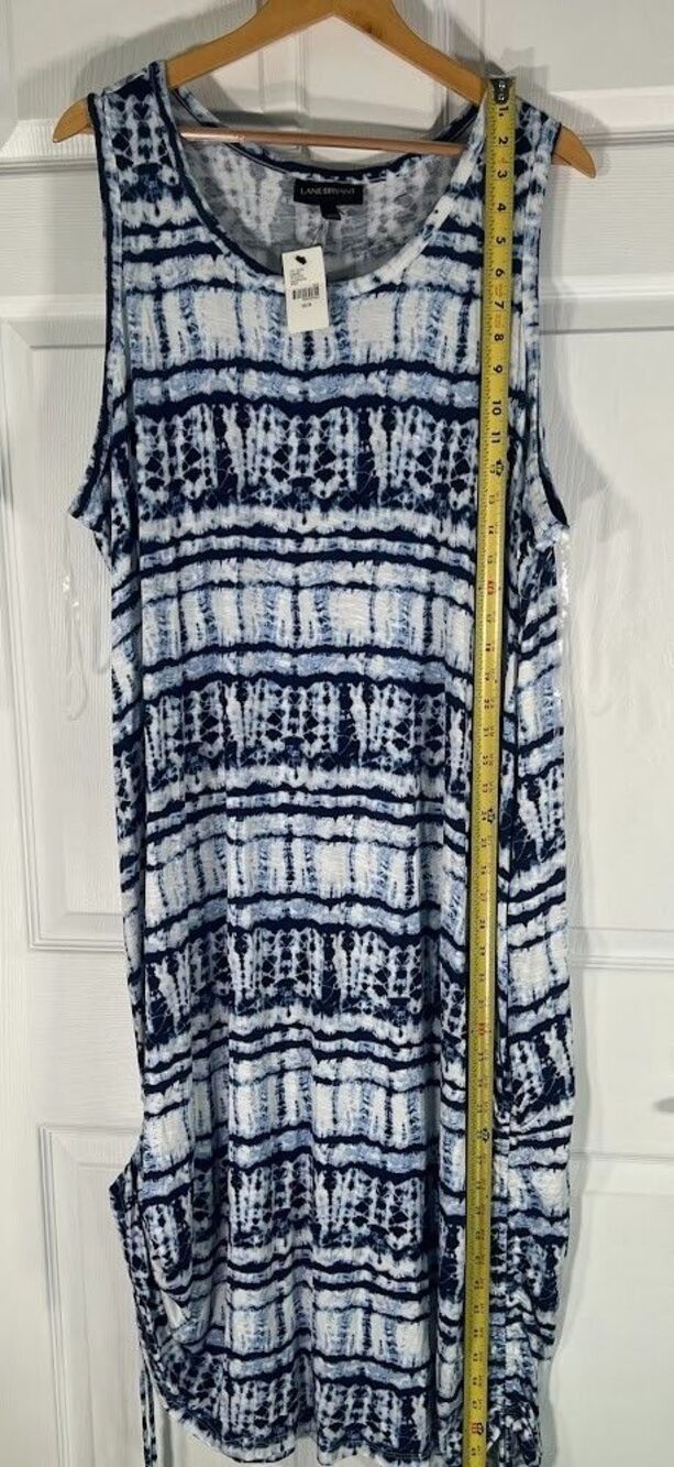 Lane Bryant Tank Maxi Boho Stretch Summer Dress Blue w/Pockets Size 22/24 NWT - Picture 10 of 16